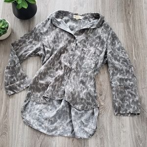 CLOTH & STONE | Grey leopard print button down